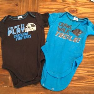 2 Carolina Panthers onesies